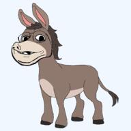 animal deformed donkey ear full_body fur glasses hooves series:animaljaks smile soyjak stubble subvariant:emmanuel tail variant:gapejak // 2000x2000 // 156.9KB