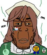 4chan argentina badge bant_(4chan) brown_hair brown_skin bug chud_(boorufag) chud_(soybooru) clothes flag fly glasses lips long_hair map_(pedophile) meta:op_took_a_selfie_of_xerself mexico pedophile series:esl_pedo_league shitskin soyjak stinky stubble subvariant:chudplier suiseiseki variant:chudjak variant:markiplier_soyjak // 710x829 // 217.0KB