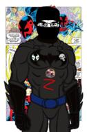 Warrior-Z(user) arabic_text balaclava bat batman batman_(series) buff caligraphy flag flag:norway flag:shahada full_body iron islam kratos kufic muscles muscular_male muslims norway punisher red self_insert shahada skull soybooru spawn stick subvariant:chudjak_front variant:chudjak // 480x729 // 330.7KB