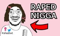 clickbait female foidGOD foid_artstyle girl nigga raped razor_blade self_harm shedtwt smile text the_raped twitter variant:nigga woman xxchromosomesnigga // 4500x2694 // 2.4MB