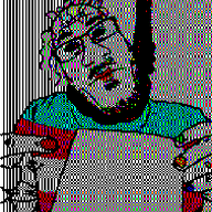 anhero animated balding bloodshot_eyes closed_mouth glasses glitch hand hanging holding_object noose rope sign soyjak stubble subvariant:nuplier suicide template tranny transgender_flag variant:markiplier_soyjak // 189x255 // 173.5KB