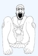 foot open_mouth school_uniform skirt underpants variant:markiplier_soyjak yuzugin // 2133x3115 // 202.0KB