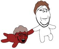 blood bloodshot_eyes crying glasses jacob_and_esau red_skin stubble the_binding_of_isaac variant:gapejak variant:soyak // 1198x1003 // 33.9KB