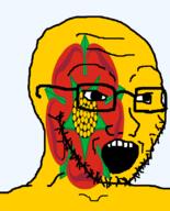 british flag flag:lancashire flower glasses hair lancashire lancaster_rose looking_to_the_right open_mouth plant rose soyjak stubble teeth united_kingdom variant:soyak // 644x800 // 122.5KB