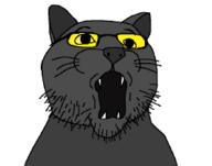 animal cat ear glasses nas open_mouth soot sootist sooty soyjak soyjak_party stubble variant:nocat variant:unknown whisker // 255x201 // 15.2KB