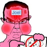 2soyjaks anger_mark angry arm bloodshot_eyes blush closed_mouth crying ear glasses hair hand holding_breath holding_object joel_(user) mucus no_symbol open_mouth pink_skin pointing soyjak stubble subvariant:chudjak_front sweating text variant:chudjak variant:fisheyejak vein // 1024x1024 // 706.5KB