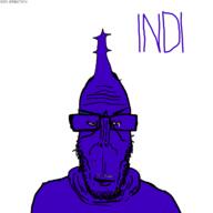 bloodshot_eyes crying glasses indi indigo open_mouth spergtech stubble subvariant:euromutt text variant:markiplier_soyjak // 1280x1280 // 206.8KB