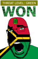 ahegao emerald featured flag:vanuatu gem glasses green green_eyes hair looking_up open_mouth schlog_color_event soyjak soyjak_blog stubble teeth text threat_level_green vanuatu variant:cobson won // 721x1115 // 163.2KB