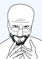 aliased beard glasses hand looking_at_you soyjak template transparent_background variant:eviljak // 700x967 // 20.7KB