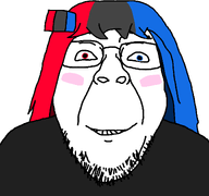 black_shirt blush female glasses hair heterochromia looking_at_you merge nintendo nintendo_switch nose smile soysuba stubble teeth variant:bernd variant:soysuba video_game white_background white_skin woman // 1200x1125 // 67.8KB