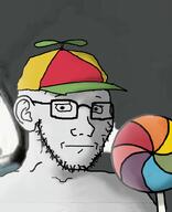 animated car clothes concerned ext=gif glasses hat lollipop looking_at_you looking_to_the_left looking_to_the_right propeller_hat stubble subvariant:soyak_(concerned) variant:soyak // 656x808 // 6.9MB