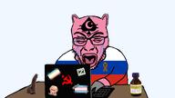 aids ape bbc commie communism computer dildo flag:minor_attracted_person flag:russia flag:transgender_pride_flag hammer_and_sickle hand islam laptop map_(pedophile) meds pedophile pig pink_skin queen_of_spades russia russo_ukrainian_war star_and_crescent tranny trans ukraine variant:rupturejak vladimir_putin z_(russian_symbol) zigger // 1920x1080 // 535.2KB