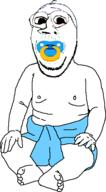 baby deformed glasses pacifier soyjak stubble subvariant:emmanuel subvariant:wholesome_soyjak template underpants variant:gapejak // 320x580 // 32.2KB