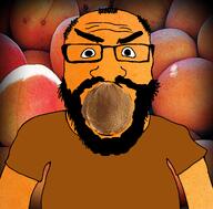 apricot food fruit glasses series:fruiterz! series:operation_fruitjak soyjak subvariant:science_lover variant:markiplier_soyjak wrinkles // 1025x1010 // 1.6MB