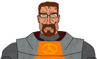 5_o_clock_shadow armor beard broken_glasses brown_hair ear front_facing glasses goatee gordon_freeman green_eyes hair half-life half-life_2 jawline lips looking_at_you nose staring subvariant:perceptive_chud transparent_background valve variant:chudjak vein video_game white_skin // 1280x783 // 301.7KB