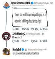 2soyjaks apu boykissersilly_cat brown_skin catholic christ_chan christian_cross christianity closed_mouth coaxed_into_a_snafu crusade crushed deus_vult emoticon hair hindu hinduslop india indian indian_flag jesus meta:tagme orthodox_church pig subvariant:meximutt_front2 text tweet twitter username variant:bernd variant:meximutt wagner // 1151x1240 // 516.5KB