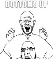 ass bottoms_up cheeks meme soyjak submissive traced variant:cobson // 899x1000 // 33.4KB