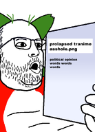 4chan anime beer book double_chin fat glasses hair hand holding_book holding_object open_mouth soyjak stubble template text variant:book_soyjak wordswordswords yotsoyba yotsoyba_b // 700x971 // 44.7KB