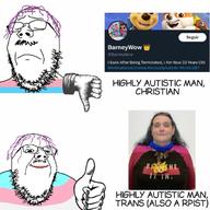 chris_chan purple_hair sad smile stubble tranny transgender_flag variant:bernd variant:gapejak // 680x680 // 482.7KB