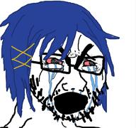 anime aria blue_hair crying hair_clip variant:cryboy_soyjak // 1078x1012 // 170.8KB