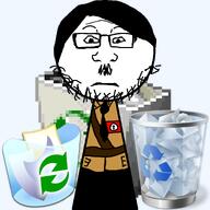 adolf_hitler dumpster hitler_mustache nazi_arm_band nazism necktie recycling recycling_bin_(windows) soyjak_blog sprunki subvariant:neutralplier trash_can variant:markiplier_soyjak // 950x950 // 366.1KB