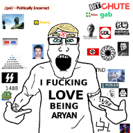 1488 4cuck adolf_hitler aryan aryan_chad bitchute blacksun bluepill elliot_rodger encyclopedia_dramatica eye_chart gab goyim_defense_league happy_merchant ifunny incel meta:low_resolution nazism pepe_the_frog redpill schutzstaffel sonnenrad ss_runes statue swastika variant:markiplier_soyjak variant:shirtjak // 783x783 // 207.6KB