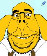 clothes dog dog_ear ear glasses janny stubble uniform variant:obsjak yellow_skin // 1030x1222 // 121.1KB