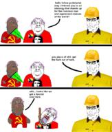 brown_skin che_guevara commie commie_pedo_troon communism hammer_and_sickle hanging hard_hat purple_hair rainbow_flag retard rope smile speech_bubble subvariant:perceptive_chud tranny // 1298x1532 // 830.2KB
