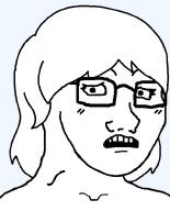 eyelashes female glasses hair looking_at_you open_mouth scared series:foidjaks small_pupils subvariant:female_soyak subvariant:soyak_(concerned) template variant:soyak // 644x800 // 16.0KB