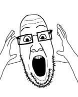 arm glasses hand open_mouth people's_populist_press soyjak stubble template variant:ppp // 1000x1233 // 74.4KB