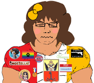 award azumanga badge blush brown_hair hehim i_shoot_whiteboys makeup meta:namefags odesa odessa odessanbvll(namefag) odessannigga ongezellig pins pooner ribbon soyjak_party subvariant:frontfacing_chud subvariant:muscular_chud tranny trans ukraine variant:chudjak vocaroo zarty // 836x740 // 179.4KB