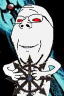 arm champion elric glasses hand holding_object red_eyes smile soyjak stubble subvariant:wholesome_soyjak variant:gapejak // 676x1021 // 448.1KB