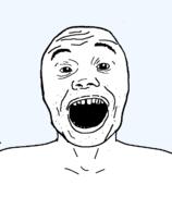 no_glasses open_mouth skinny smile soyjak stubble subvariant:slender_alicia variant:alicia wimp // 592x720 // 23.3KB