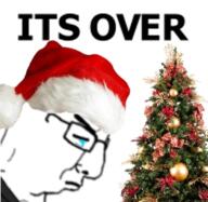 christmas christmas_tree closed_eyes clothes crying glasses hair hat its_over sad santa_hat soyjak text variant:chudjak // 675x659 // 452.4KB