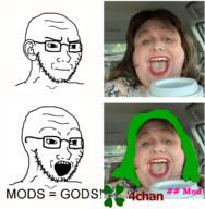 4chan 4soyjaks clothes concerned frown glasses green_hair hair open_mouth soyjak stubble text tranny variant:alicia variant:soyak // 1500x1533 // 1.6MB
