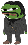 amphibian animal beard black_hair closed_mouth clothes frog full_body green_skin hair hand lips mustache nas nas:pepe pepe pepe_the_frog shoe subnas:apu suit transparent_background // 640x1018 // 505.6KB
