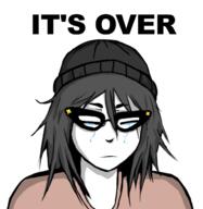 anime beanie crying female glasses hair its_over sad soyjak text variant:soytan // 1258x1292 // 418.2KB