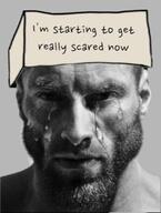 box cardboard crying meta:not_oc nas:gigachad sad scared serious