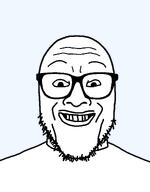 glasses grin smile stubble subvariant:grinplier subvariant:redrawn_plier teeth template variant:markiplier_soyjak white_skin // 900x1150 // 21.0KB