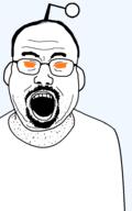 antenna balding beard glasses open_mouth orange_eyes reddit snoo transparent_background variant:tvjak // 598x954 // 21.0KB