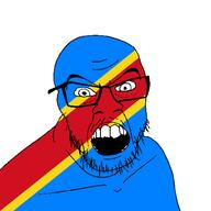angry country democratic_republic_of_congo flag glasses jacksepticeye looking_at_you mustache open_mouth soyjak stubble teeth variant:feraljak youtube // 1500x1500 // 32.8KB