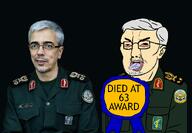 IRGC arm award closed_mouth clothes country flag flag:iran glasses iran islam israel military military_uniform smug stubble symbol tongue variant:chudjak variant:soyak // 1069x739 // 482.2KB