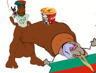award blood bloodshot_eyes brown_skin bulgaria bulgy chicken cock_vore discord discord_logo_facial_mark facial_mark fnf_pedo friday_night_funkin' grey_skin kfc map_(pedophile) pedophile penis rope variant:bernd variant:markiplier_soyjak vore // 1500x1138 // 583.7KB