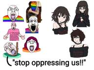 aids angry bait beard bisexual bloodshot_eyes boymoder brimstone coal dust dyke faggot flag:bisexual_pride_flag flag:gay_pride_flag flag:lesbian_pride_flag flag:lgbt_pride_flag flag:transgender_pride_flag gay gay_flag glasses hanging lesbian lgbt lgbt_flag meta:bait meta:leaky meta:not_oc multiple_soyjaks open_mouth pride_flag rope subvariant:bridget subvariant:hornyson suicide text variant:bernd variant:cobson variant:gapejak variant:markiplier_soyjak variant:shirtjak // 900x675 // 578.3KB