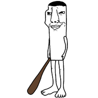 baseball_bat brainrot hair smile smug soyjak template tung_tung_tung_sahur variant:chudjak weapon wood // 1000x1000 // 49.6KB