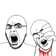 2soyjaks arm blood hand soyjak subvariant:cob2 subvariant:narge variant:cobson // 1000x1000 // 230.9KB