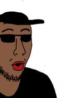 black_skin clothes glasses hat lips red_lips stubble sunglasses variant:tfgjak2 // 503x720 // 8.6KB