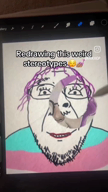 drawing flag:transgender_pride_flag hair instagram irl purple_hair tranny tranny_artstyle variant:bernd // 612x1088, 14.7s // 14.0MB