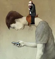 beard black_shirt clothes evil hair happy_merchant hat horseback_riding judaism kike kippah nas:merchant neck phone riding // 666x716 // 137.8KB