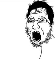 glasses hair knutsson meta:tagme open_mouth retard retarded variant:retardjak // 546x584 // 11.5KB